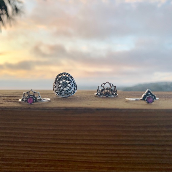 Mandala ✯ Midi Rings Set - Picture 5 of 7